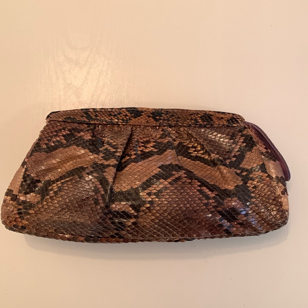 Snakeskin clutch